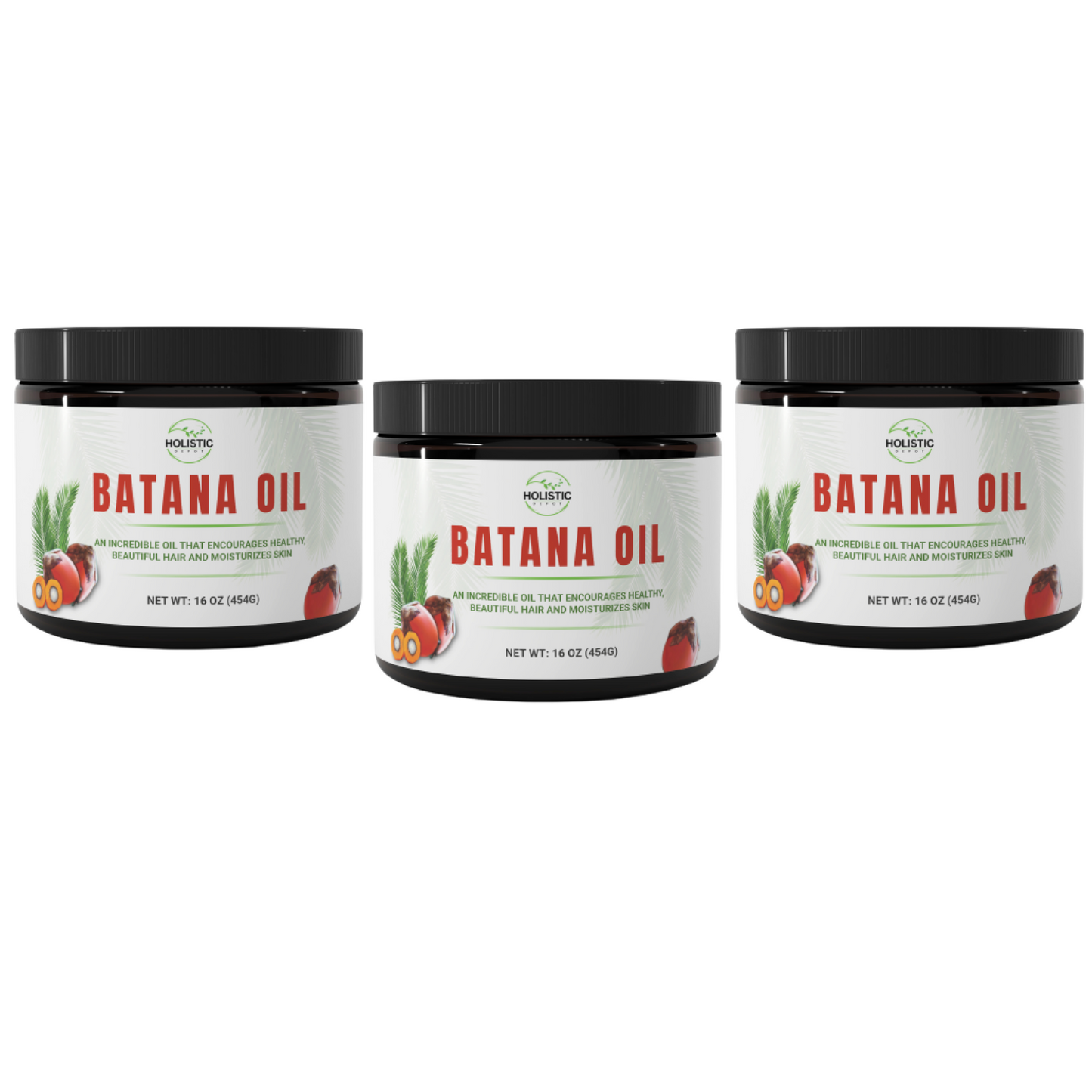 Holistic Depot Pure Honduran Batana Oil 16 Oz - 3 Month Supply