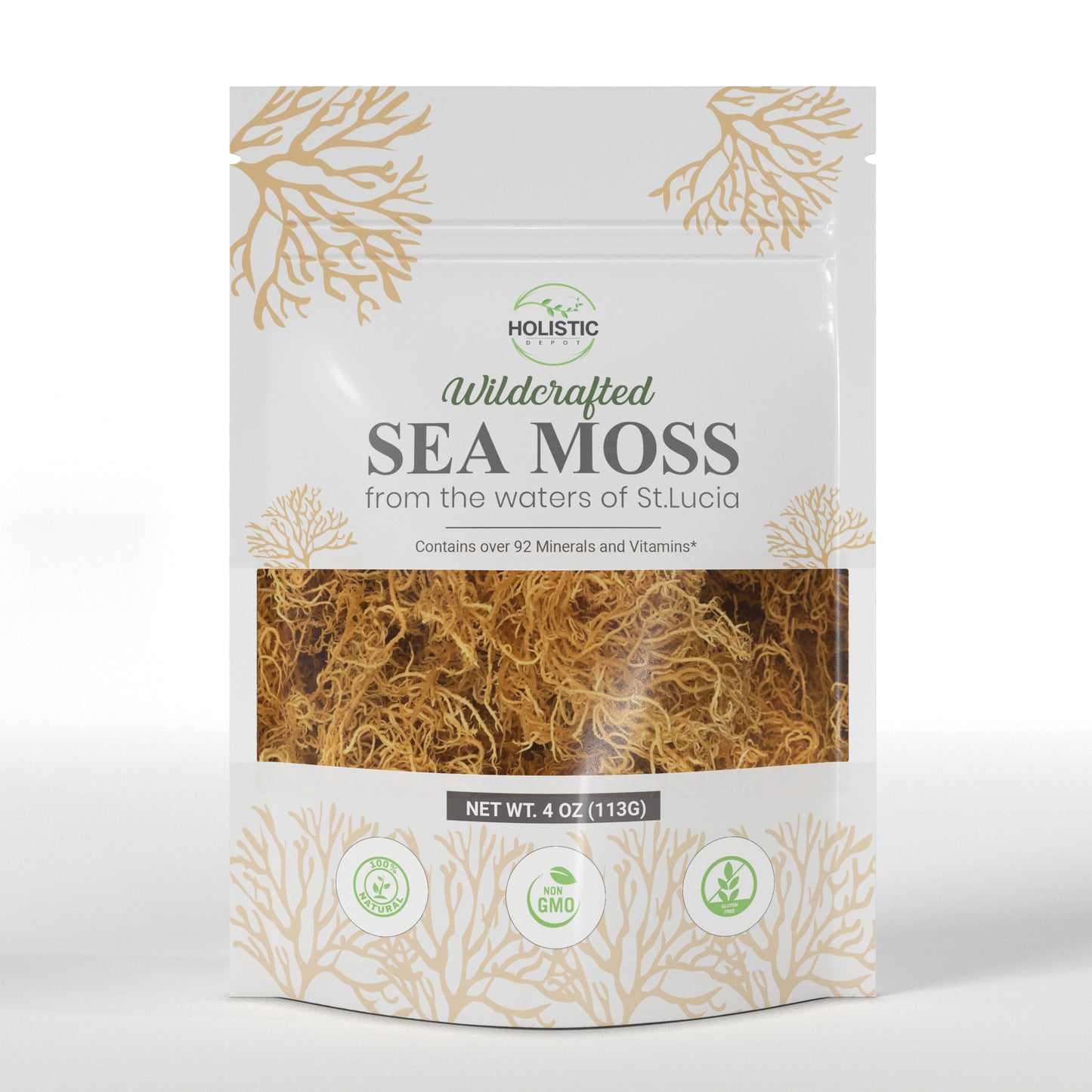 Golden Wildcrafted St.Lucian Sea Moss - 4oz (113g)